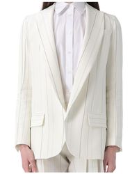 Semicouture - Pinstriped Single-Breasted Blazer - Lyst