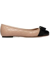Ferragamo - Quilted Ballerina Flats - Lyst