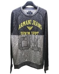 Armani Jeans - Logo T-Shirt With Round Neck And Long Sleeves - Lyst