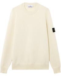 Stone Island - Logo Patch Crewneck Jumper - Lyst