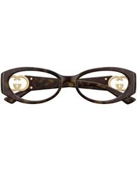 Gucci - Eyewear Oval Logo-Detail Glasses And Frames - Lyst
