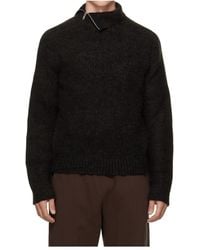 Entire studios - Zip-Neck Ribbed Sweater - Lyst