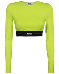 MSGM - Logo Band Cutout Performance Top - Lyst