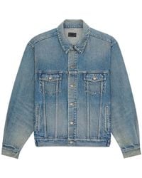 Saint Laurent - Button-Up Denim Trucker Jacket - Lyst