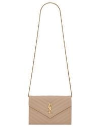 Saint Laurent - Classic Cassandre Chained Wallet - Lyst