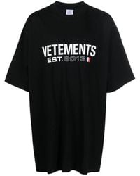 Vetements - Logo Printed Oversized T-Shirt - Lyst