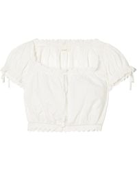 Doen - Broderie Anglaise Organic Cotton Blouse - Lyst
