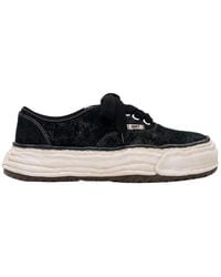 Maison Mihara Yasuhiro - 'Baker 26' Og Sole Glittery Suede Low-Top Sneakers - Lyst