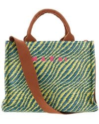Marni - Logo-Embroidered Tote Bag - Lyst