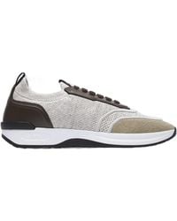 Brioni - And Light Linen And Cotton Knit Sneakers - Lyst