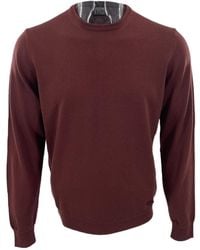 Armani Collezioni - Round-Neck Long-Sleeved Sweater - Lyst