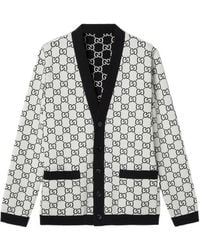 Gucci - Monogrammed Button-Up Cardigan - Lyst