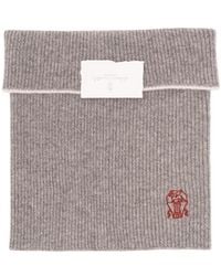 Brunello Cucinelli - Ribbed Knit Scarf - Lyst