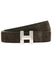 Hogan - Logo Plaque Belt - Lyst
