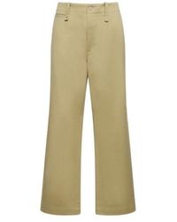 Burberry - Cotton Straight-Leg Casual Pants - Lyst