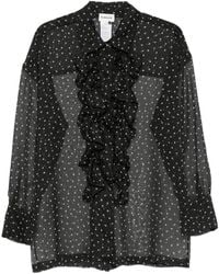 P.A.R.O.S.H. - Star-Print Ruffled Shirt - Lyst