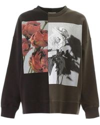 McQueen - Rose Printed Casual Sweater - Lyst
