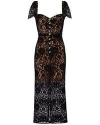 Self-Portrait - Embellished Cotton-Blend Lace Midi Dress - Lyst