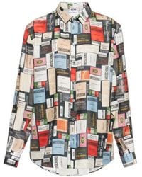 Moschino - Printed Long-Sleeved Shirt - Lyst