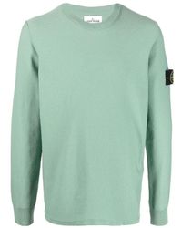 Stone Island - Logo Patch Long-Sleeved Jumper - Lyst