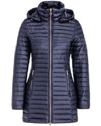 EA7 - Logo Hooded Down Jacket - Lyst