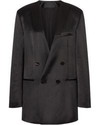 Philosophy Di Lorenzo Serafini - Double Breasted Satin Blazer - Lyst