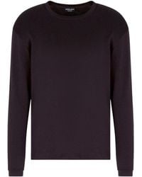 Giorgio Armani - Long-Sleeved Crewneck Jumper - Lyst
