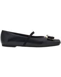 Ferragamo - Ferragamo New Vara Slip-On Ballerina Shoes - Lyst