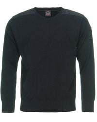 Paul & Shark - Logo V-Neck Knitted Sweater - Lyst