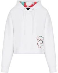Emporio Armani - Logo-Print Hoodie - Lyst