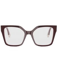Fendi - Eyewear Square Frame Glasses - Lyst