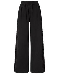 Pinko - Lace-Detail Wide Leg Trousers - Lyst