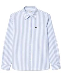 Lacoste - Striped Regular Fit Oxford Shirt - Lyst