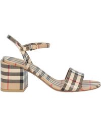 Burberry - Printed High-Heeled Sandals - Lyst