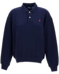 Polo Ralph Lauren - Logo-Embroidered Long-Sleeved Polo Shirt - Lyst
