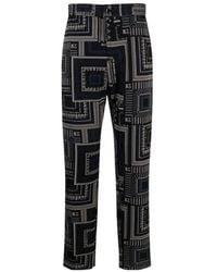 Etro - Pouch-Print Straight-Leg Trousers - Lyst