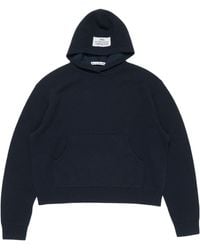 Acne Studios - Logo Patch Hooded Knitted Jumper - Lyst