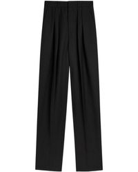 Saint Laurent - Wide-Leg Wool Trousers - Lyst