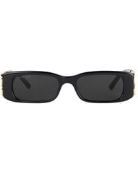 Balenciaga - Dynasty Logo Rectangle Sunglasses - Lyst