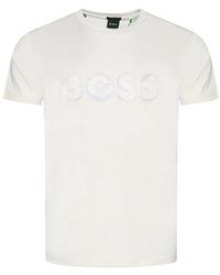 BOSS - Boss Maxi Logo Patch Crewneck T-Shirt - Lyst