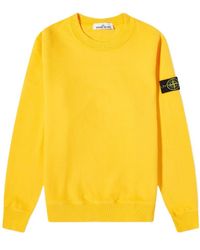 Stone Island - Logo Patch Crew Neck Sweatshirt - Lyst