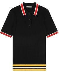 Entire studios - Striped Ribbed Polo Shirt - Lyst