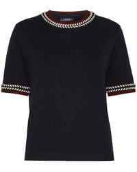 Max Mara - Braided Trim Knitted Top - Lyst