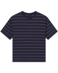 A.P.C. - Loose T-Shirt With Stripes - Lyst