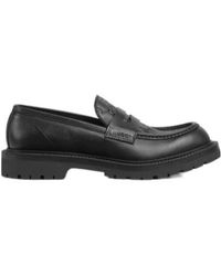 Gucci - Gg Web Detailed Round-Toe Loafers - Lyst