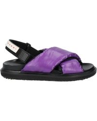 Marni - Two-Tone Shell Strappy Sandals - Lyst