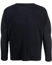 Issey Miyake - Homme Plissé Crewneck Pleated T-Shirt - Lyst