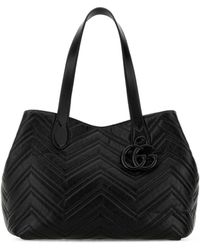Gucci - Gg Marmont Leather Tote Bag - Lyst