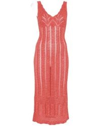 Twinset - Long Fitted Knit Dress - Lyst
