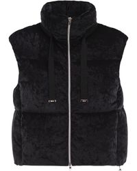 Herno - Velvet-Effect Padded Gilet - Lyst